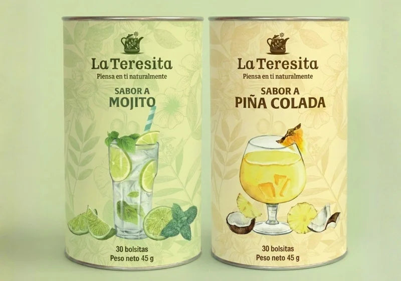 Latas de infusión sabor mojito y piña colada