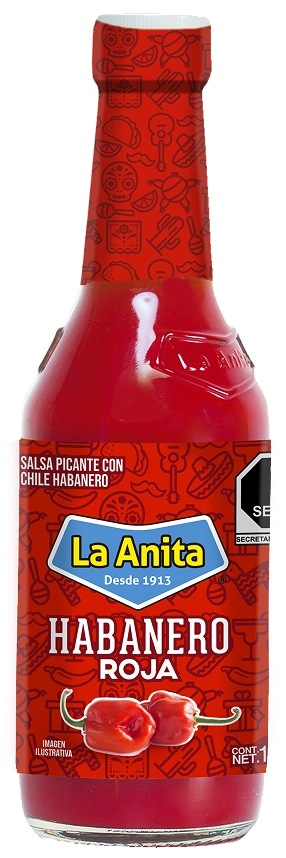 Salsa de habanero roja LA ANITA